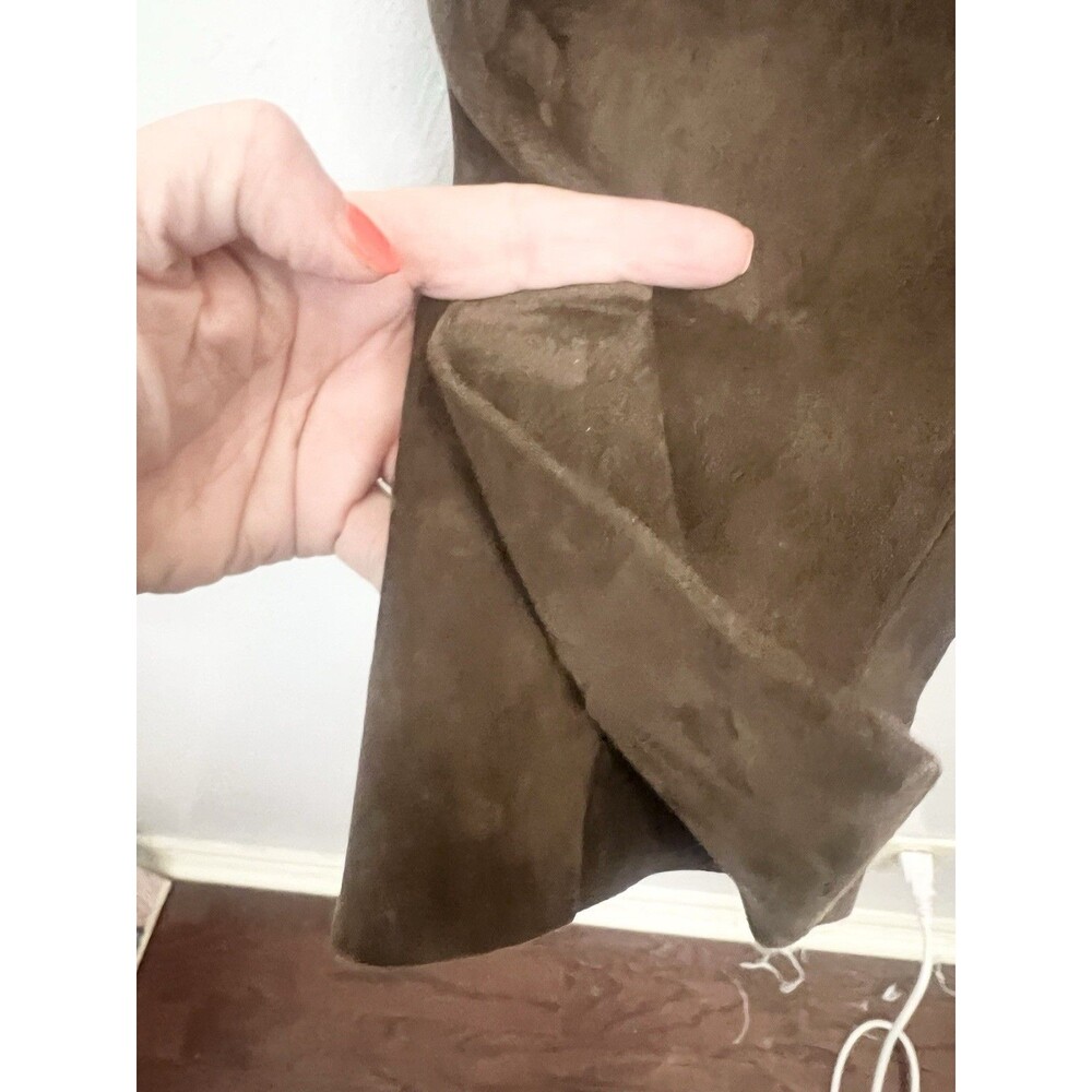Vince  Size XXS 0  XS 100% Lamb Leather Brown Pants Slit Luxury $499 Designer - Picture 6 of 10